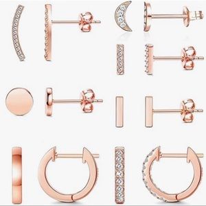 Hoop Huggie Mini Bar Dainty Stud (14Pcs Set)